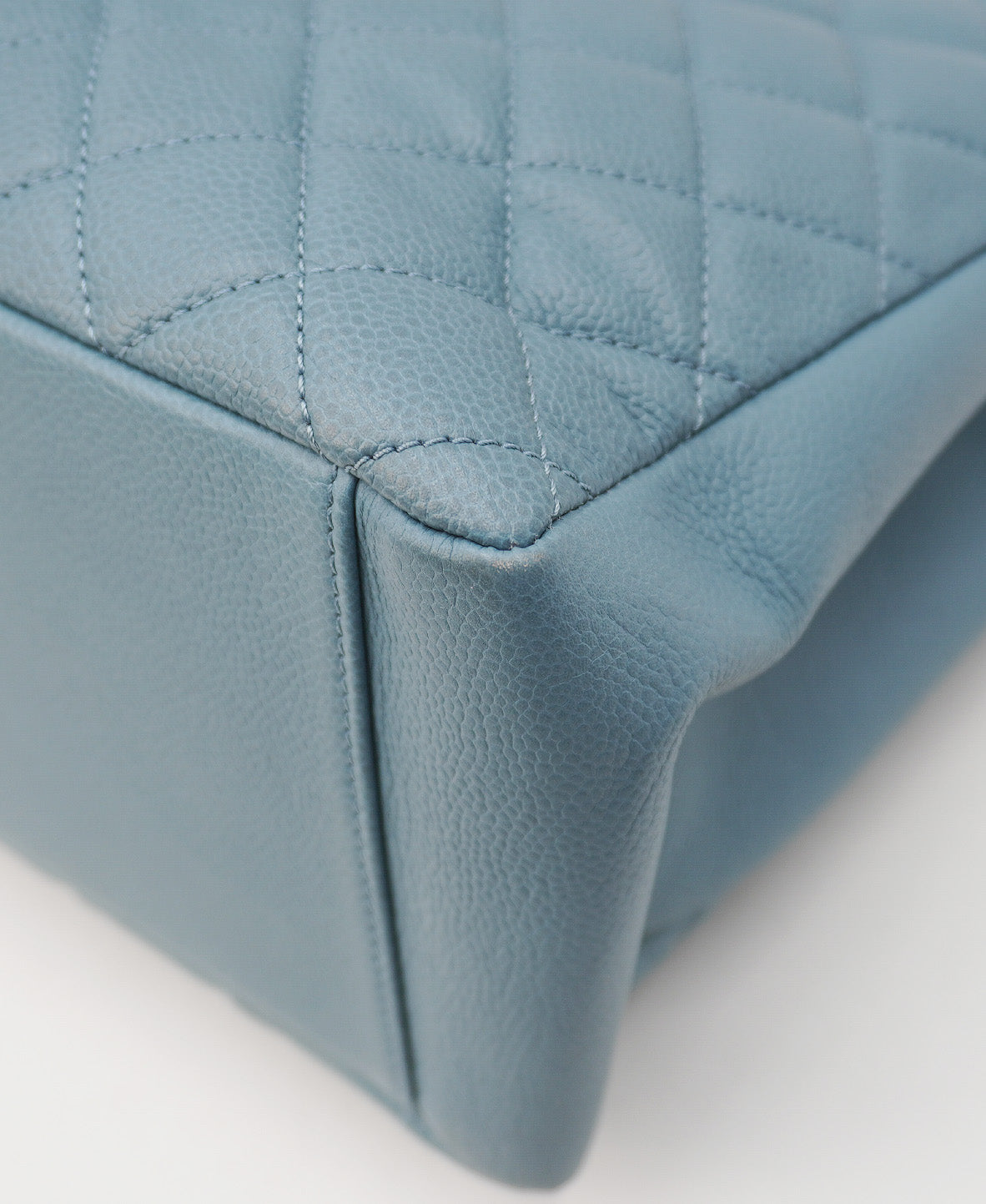 Caviar Quilted Grand Shopping Tote Baby Blue