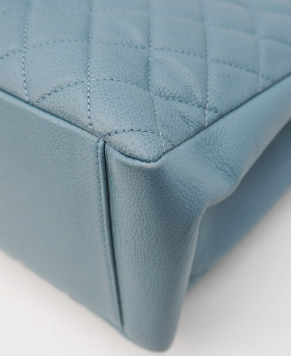 Caviar Quilted Grand Shopping Tote Baby Blue