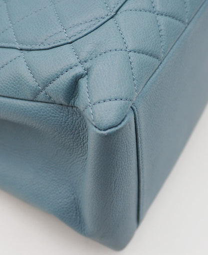 Caviar Quilted Grand Shopping Tote Baby Blue