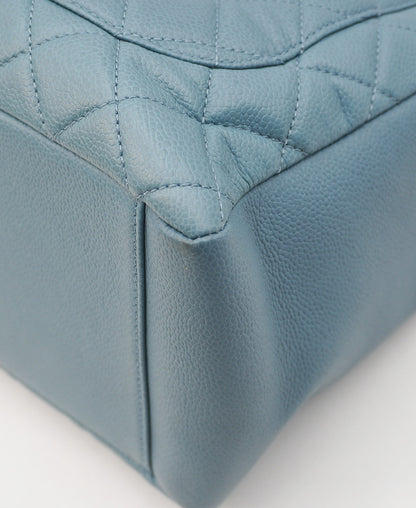 Caviar Quilted Grand Shopping Tote Baby Blue