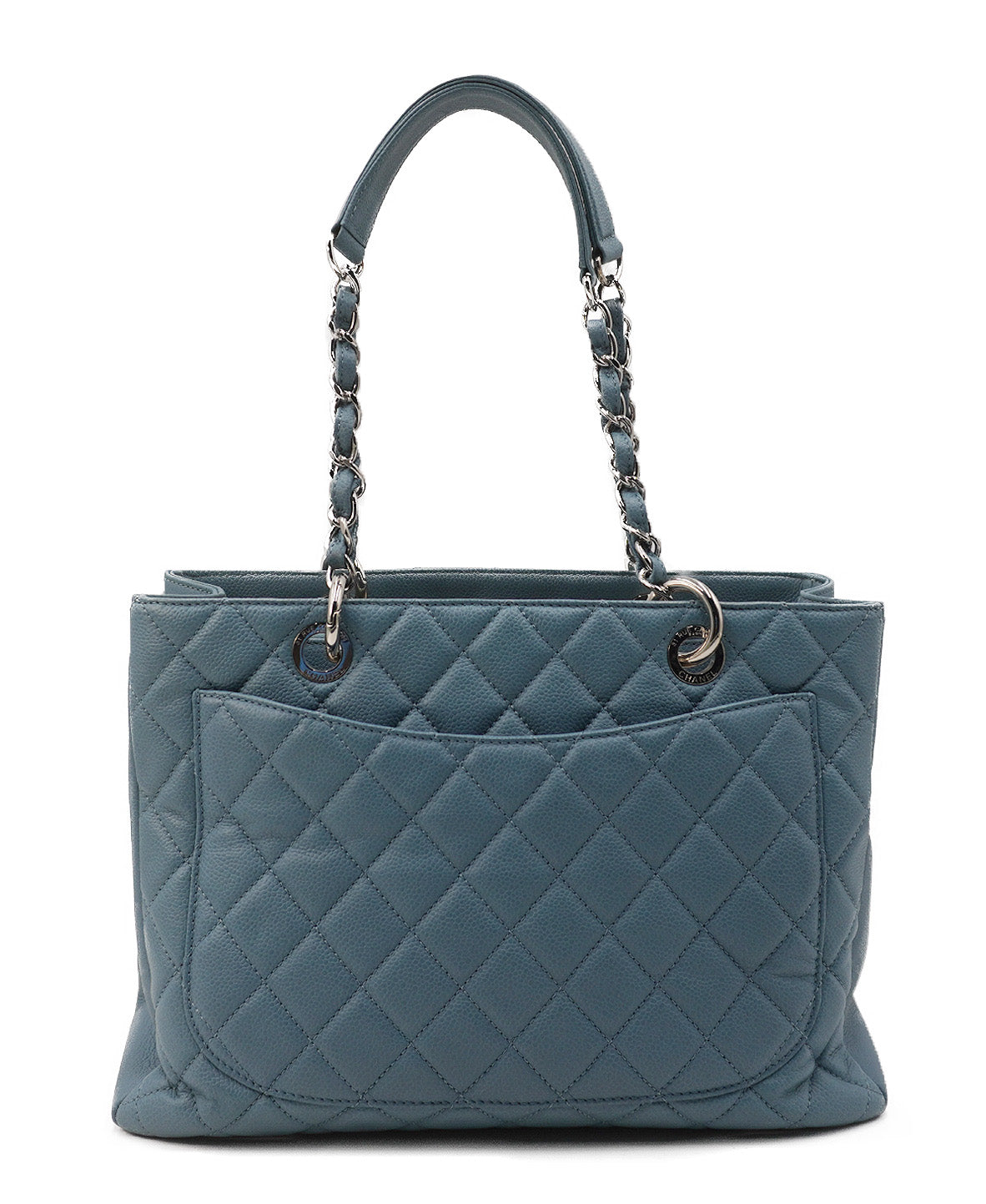 Caviar Quilted Grand Shopping Tote Baby Blue