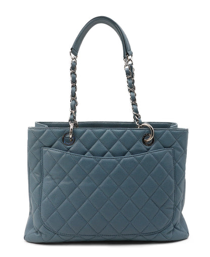Caviar Quilted Grand Shopping Tote Baby Blue