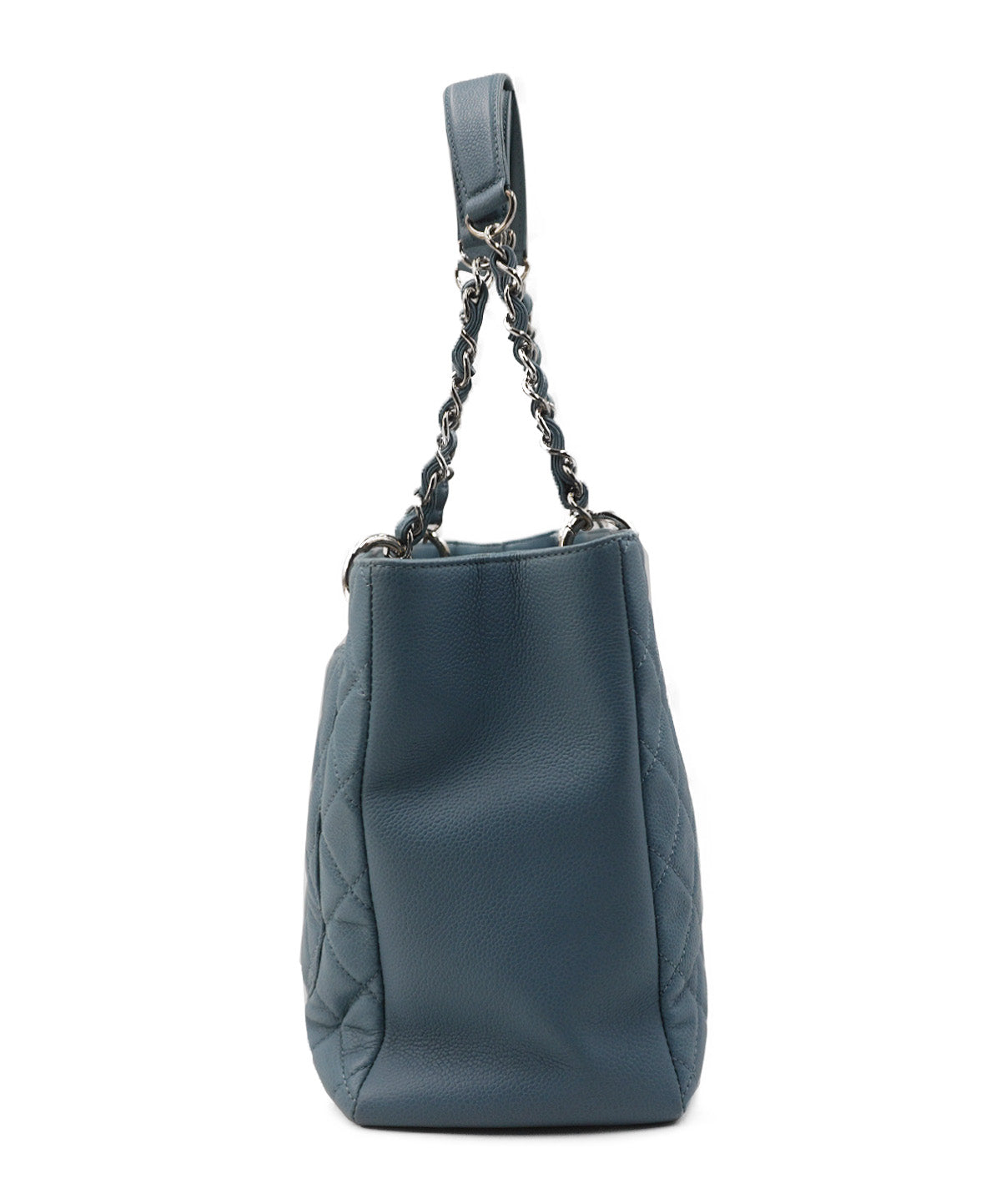 Caviar Quilted Grand Shopping Tote Baby Blue