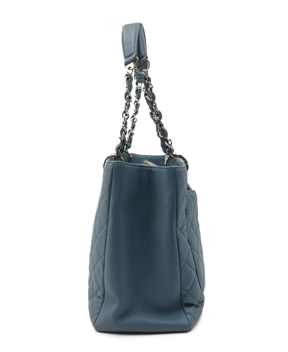 Caviar Quilted Grand Shopping Tote Baby Blue