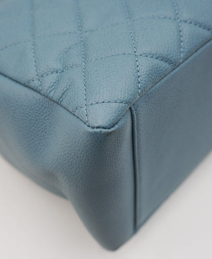 Caviar Quilted Grand Shopping Tote Baby Blue