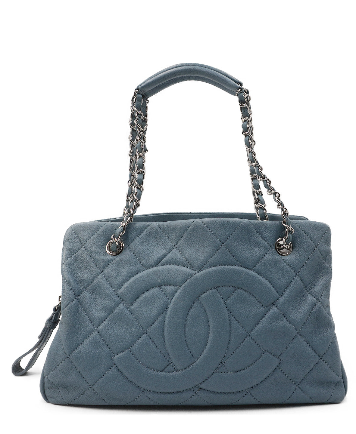 Caviar Quilted Timeless CC Tote Baby Blue