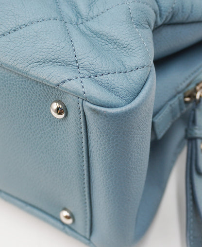 Caviar Quilted Timeless CC Tote Baby Blue