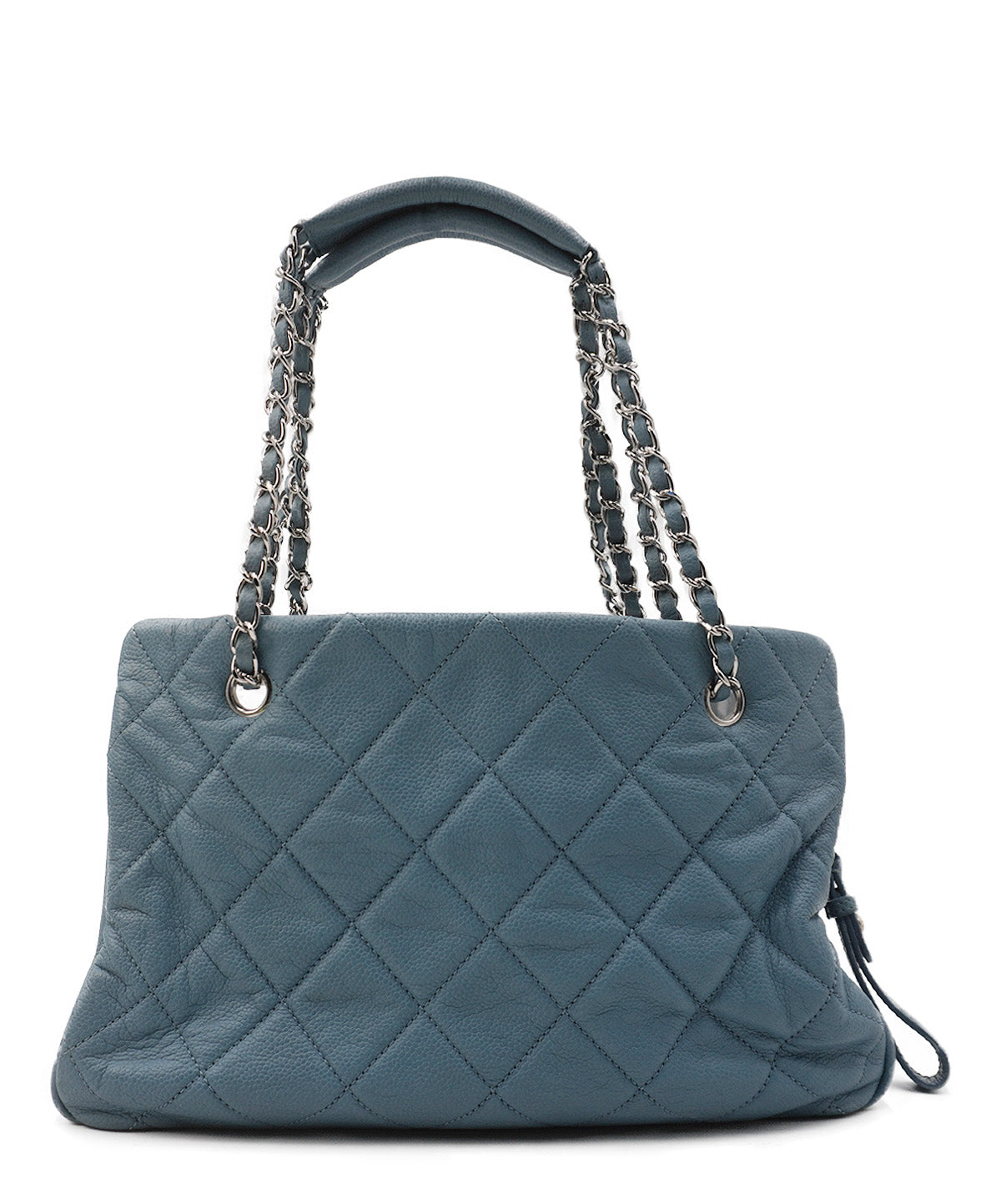 Caviar Quilted Timeless CC Tote Baby Blue