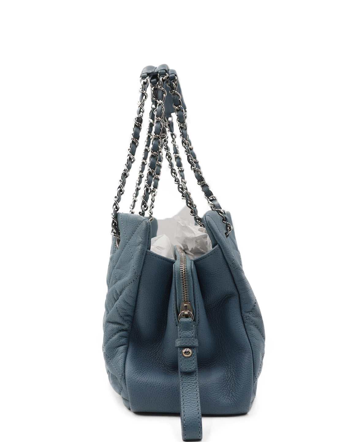 Caviar Quilted Timeless CC Tote Baby Blue