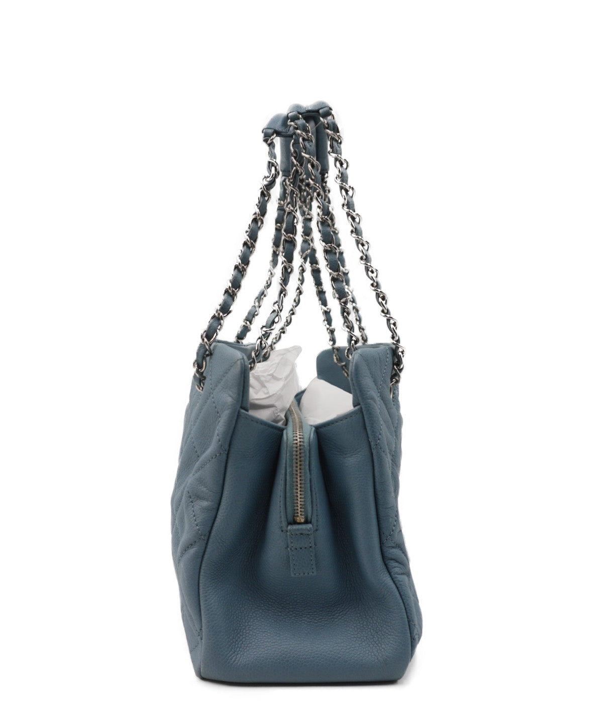 Caviar Quilted Timeless CC Tote Baby Blue