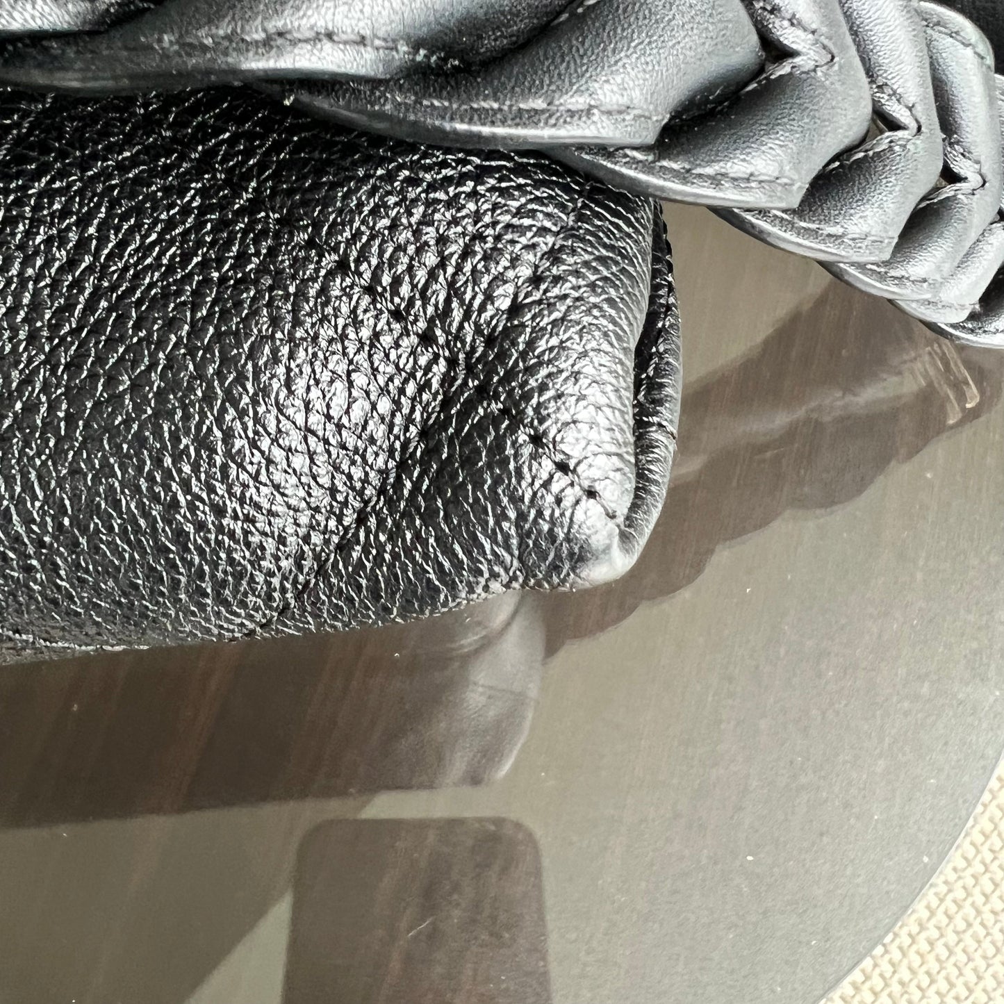 Caviar Seasonal Flap Braided With Style Quilted Grained Calfskin Black Silver Hardware Series 25