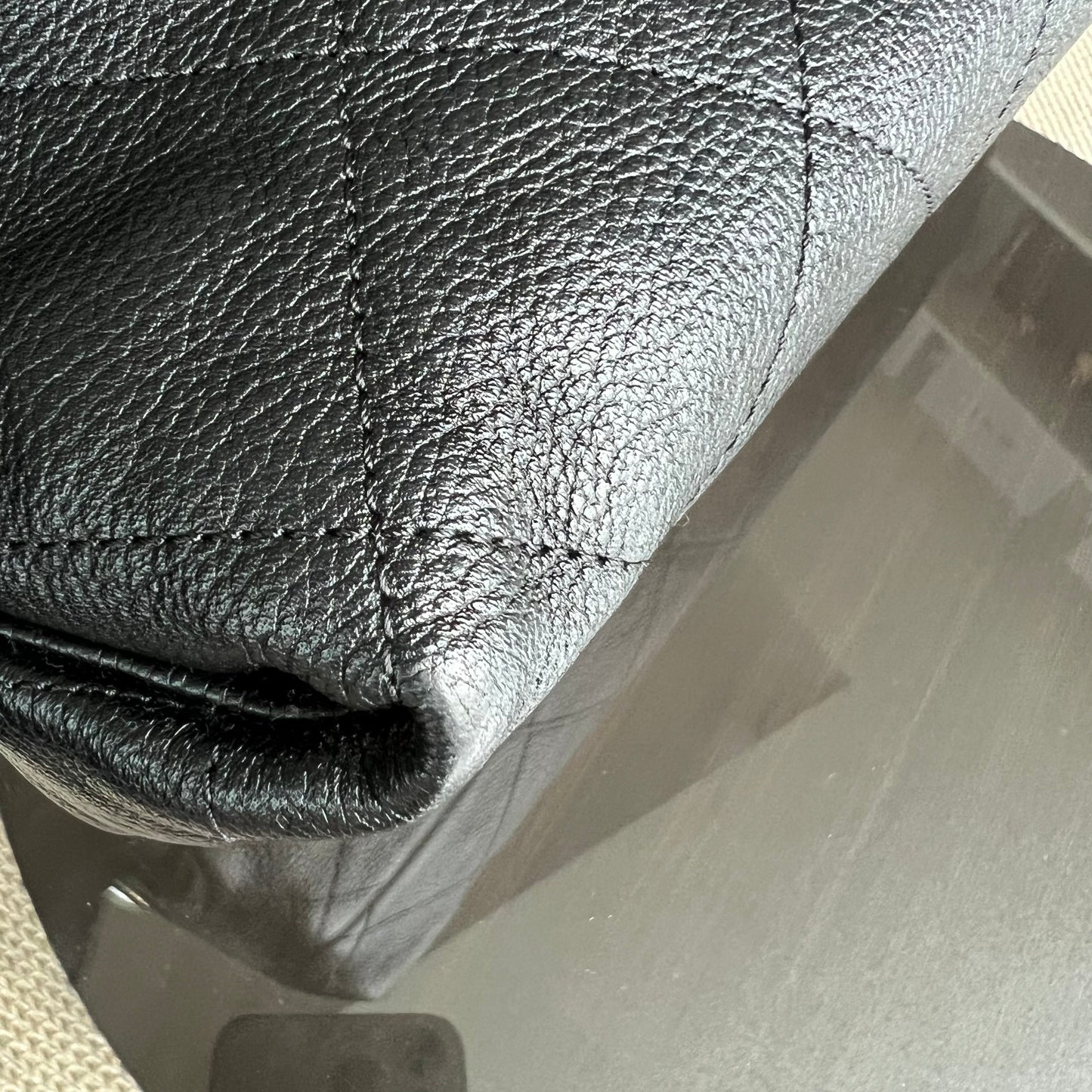 Caviar Seasonal Flap Braided With Style Quilted Grained Calfskin Black Silver Hardware Series 25