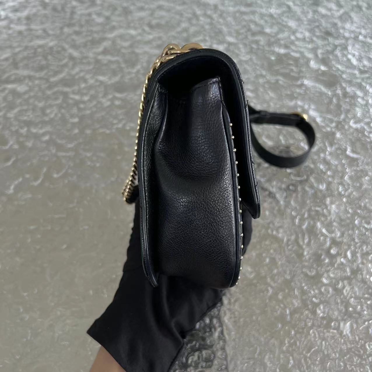 Caviar Seasonal Flap Quilted Calfskin Black Golden Hardware Series 24