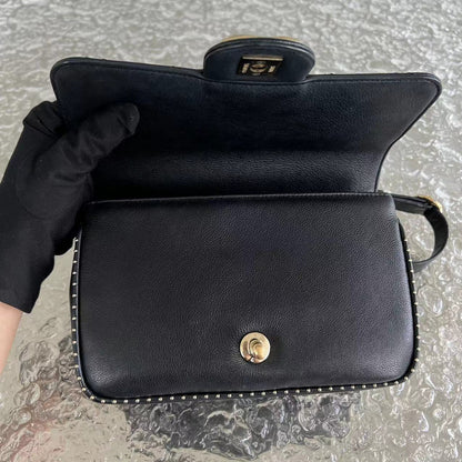 Caviar Seasonal Flap Quilted Calfskin Black Golden Hardware Series 24