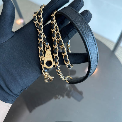 Caviar Small Coco Handle 24cm Quilted Calfskin Black No 24