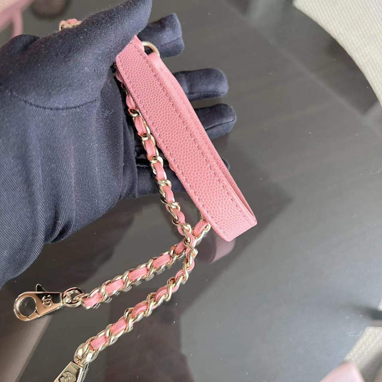 Caviar Small Coco Handle Quilted Calfskin Light Pink LGHW No 27