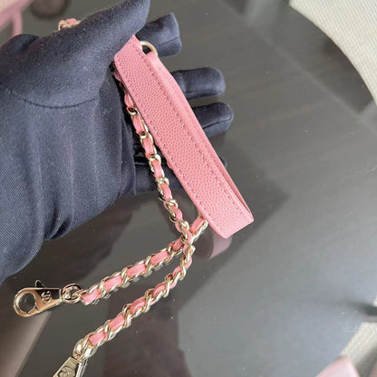 Caviar Small Coco Handle Quilted Calfskin Light Pink LGHW No 27