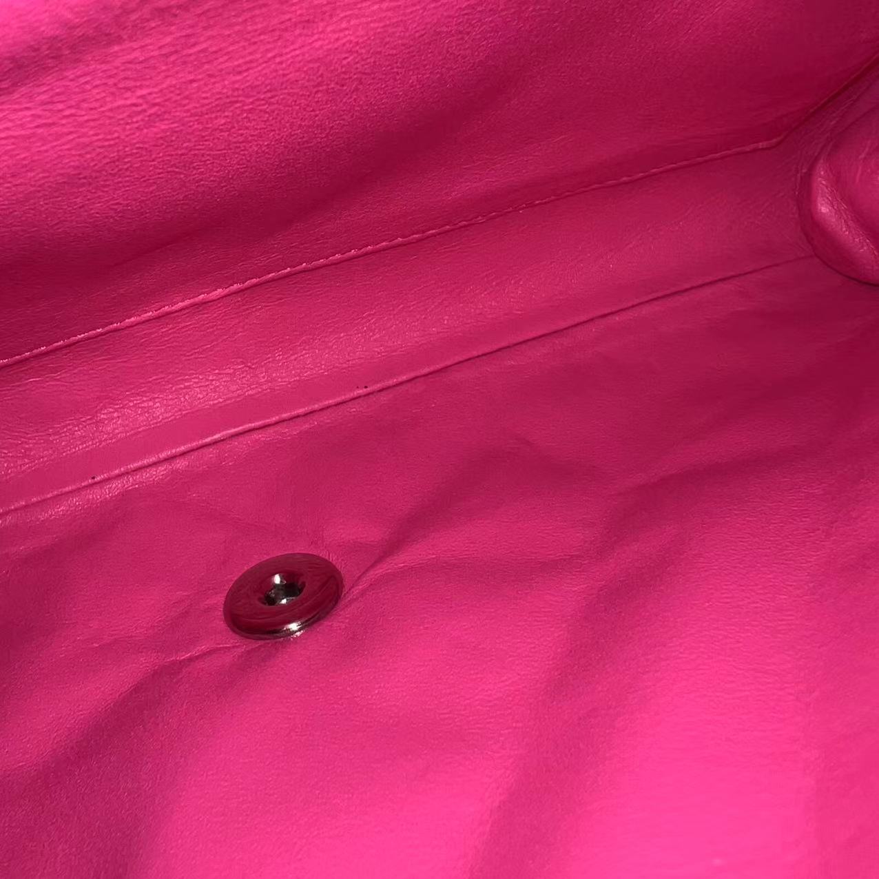 Caviar Timeless Classic Flap Clutch Quilted Calfskin Hot Pink SHW No 18