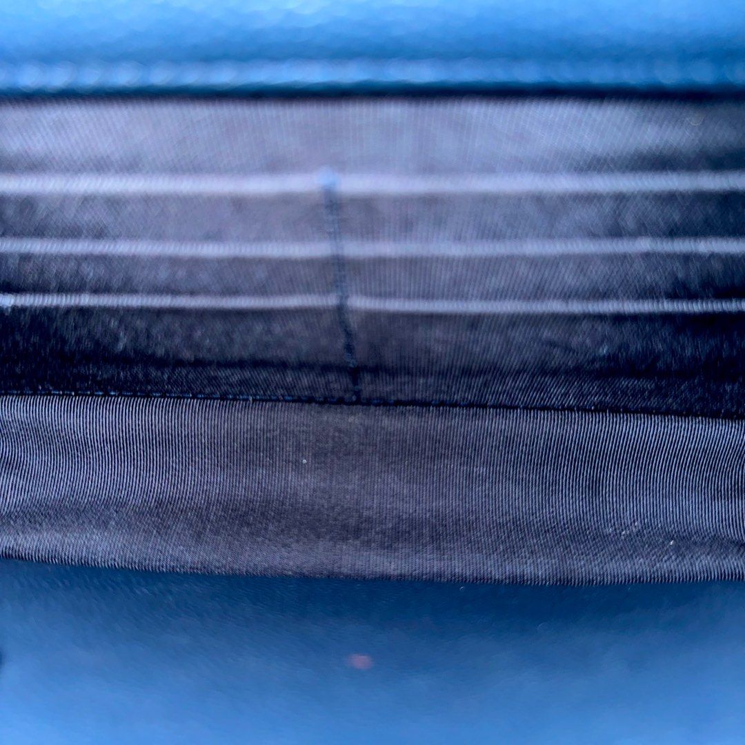Caviar WOC Wallet On Chain Quilted Calfskin Dark Blue SHW No 23