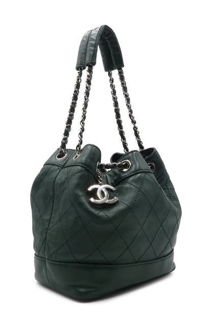 CC Drawstring Bucket Bag Green Army
