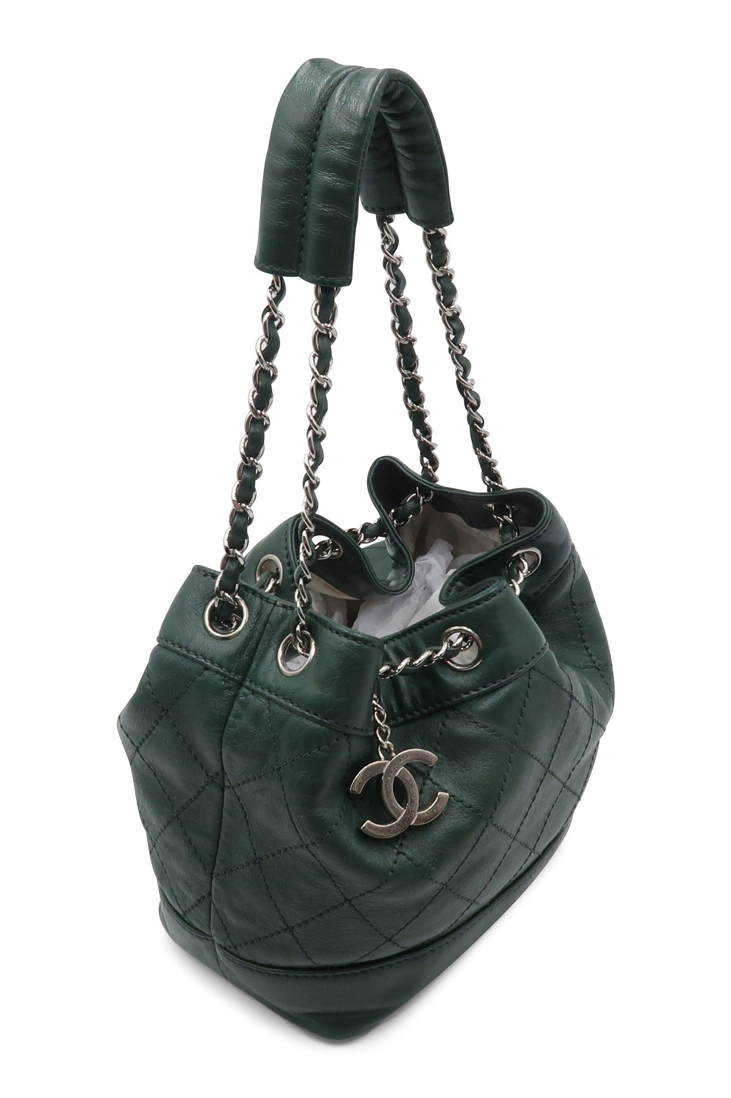 CC Drawstring Bucket Bag Green Army