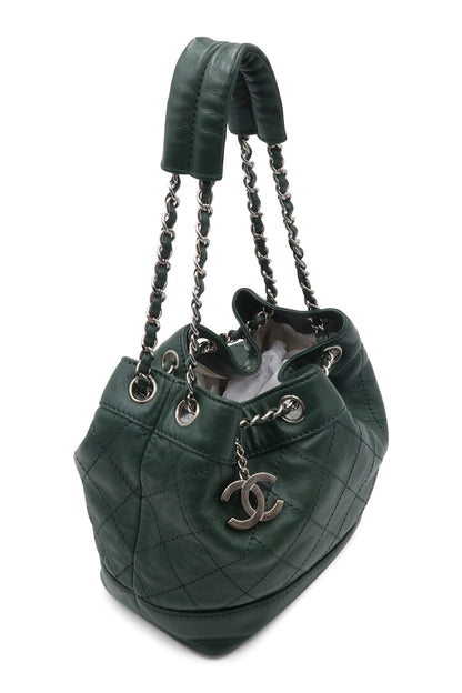 CC Drawstring Bucket Bag Green Army