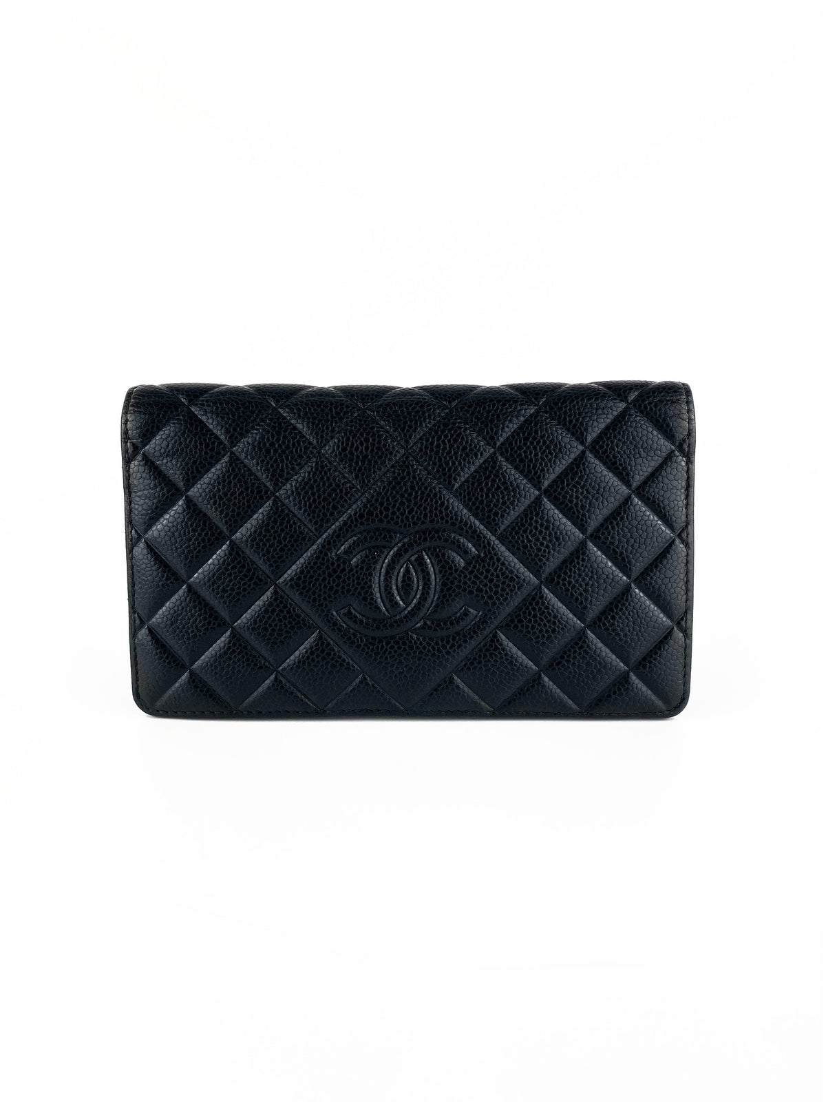 Chanel Black Long Caviar Wallet