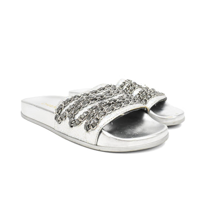 Chanel Chain Slides - Women's 37