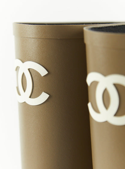 CHANEL WELLIES Khaki - Size 38