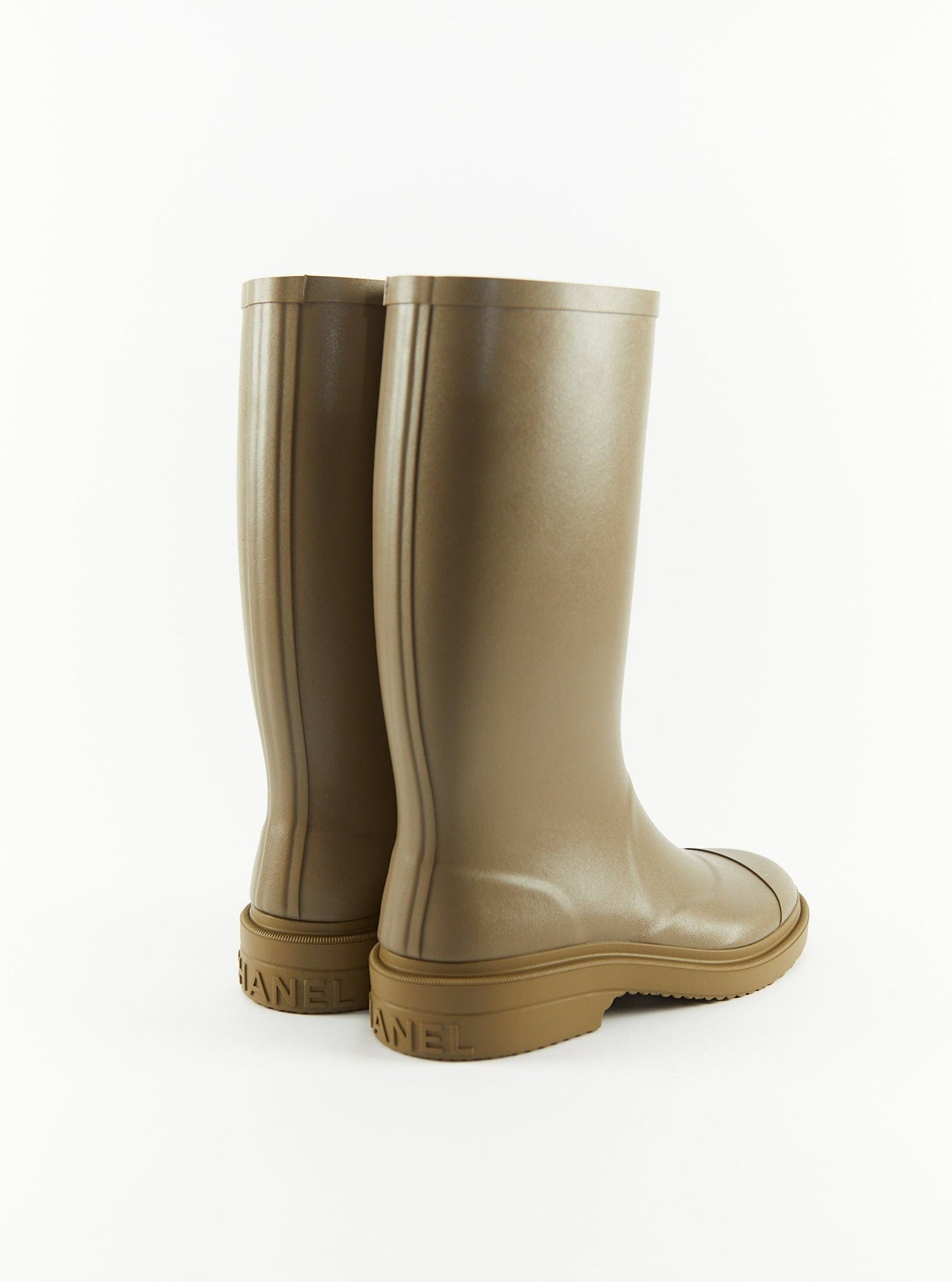 CHANEL WELLIES Khaki - Size 38