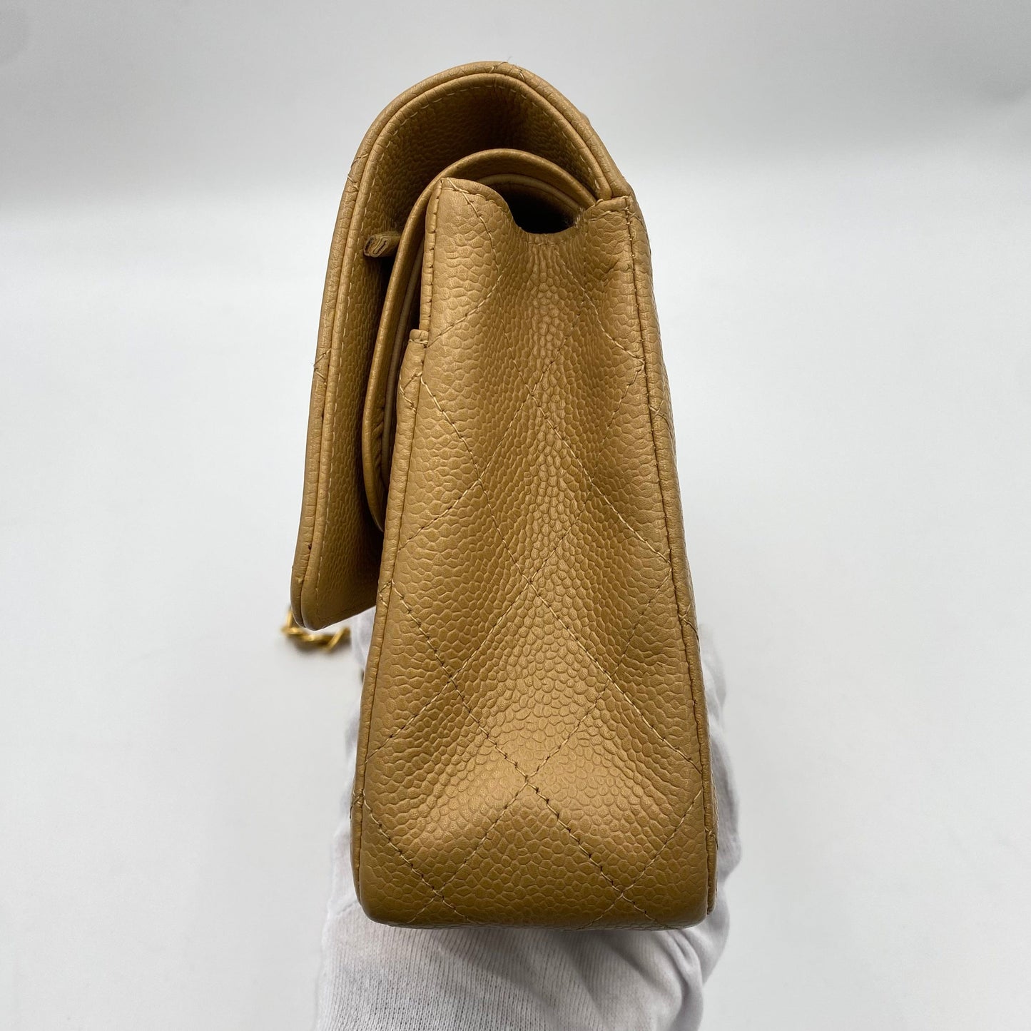 Chanel Vintage Classic Flap Medium Beige Caviar GHW #6 90202042