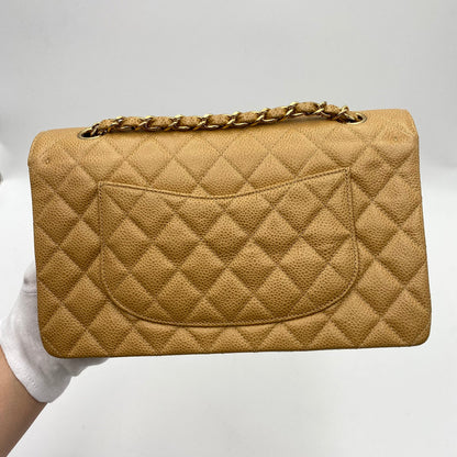 Chanel Vintage Classic Flap Medium Beige Caviar GHW #7 90223307