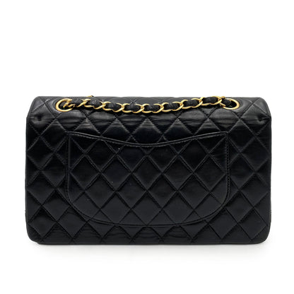Chanel Vintage Classic Flap Medium Black Blue Lambskin GHW #6 90232178