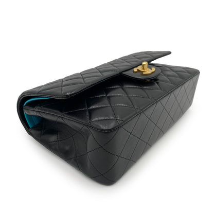 Chanel Vintage Classic Flap Medium Black Blue Lambskin GHW #6 90232178