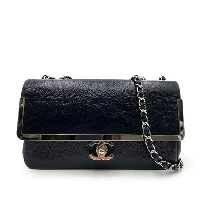Chanel Vintage Cocomark Navy Calfskin Metal Trim SHW #11 90238794