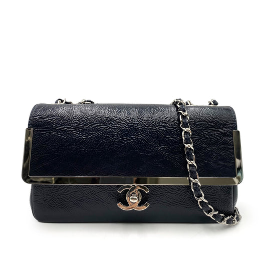 Chanel Vintage Cocomark Navy Calfskin Metal Trim SHW #11 90238794