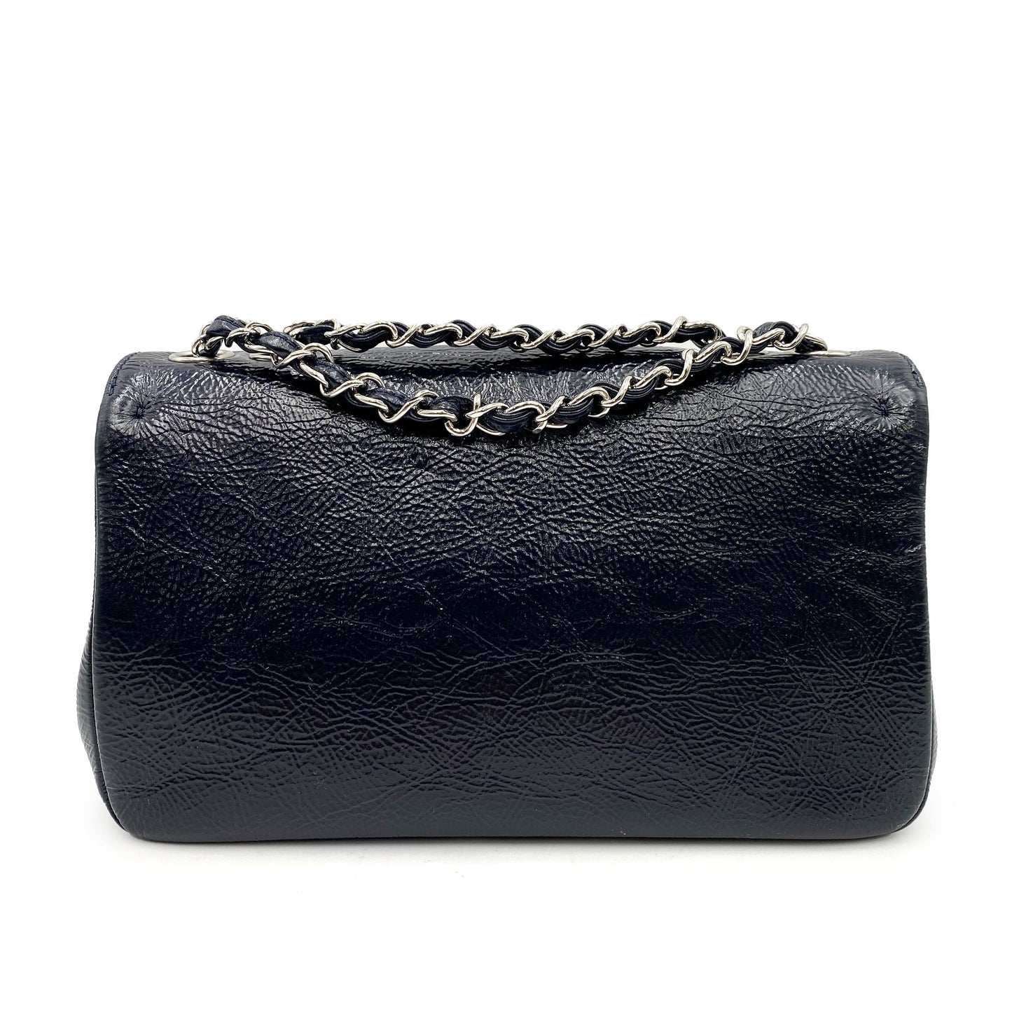 Chanel Vintage Cocomark Navy Calfskin Metal Trim SHW #11 90238794