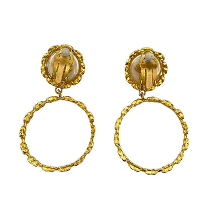 CHANEL VINTAGE EARRINGS HOOP ACCESSORY 2 8 90242980