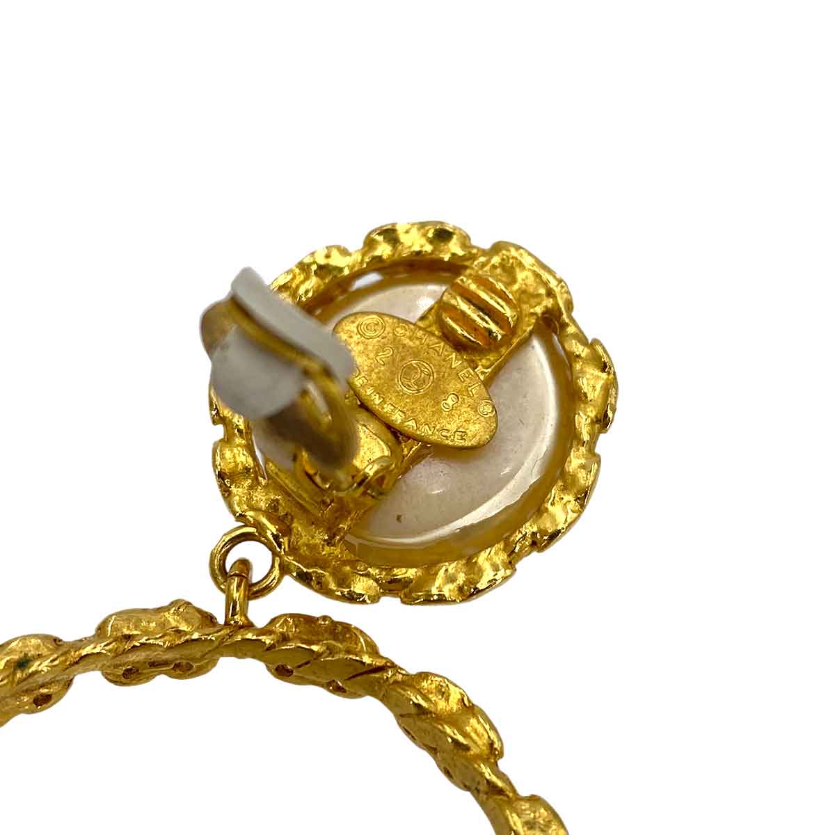 CHANEL VINTAGE EARRINGS HOOP ACCESSORY 2 8 90242980
