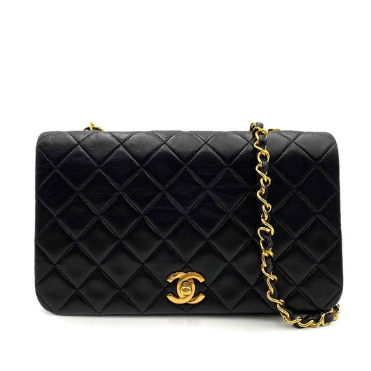Chanel Vintage Full Flap Black Lambskin GHW #1 90238775