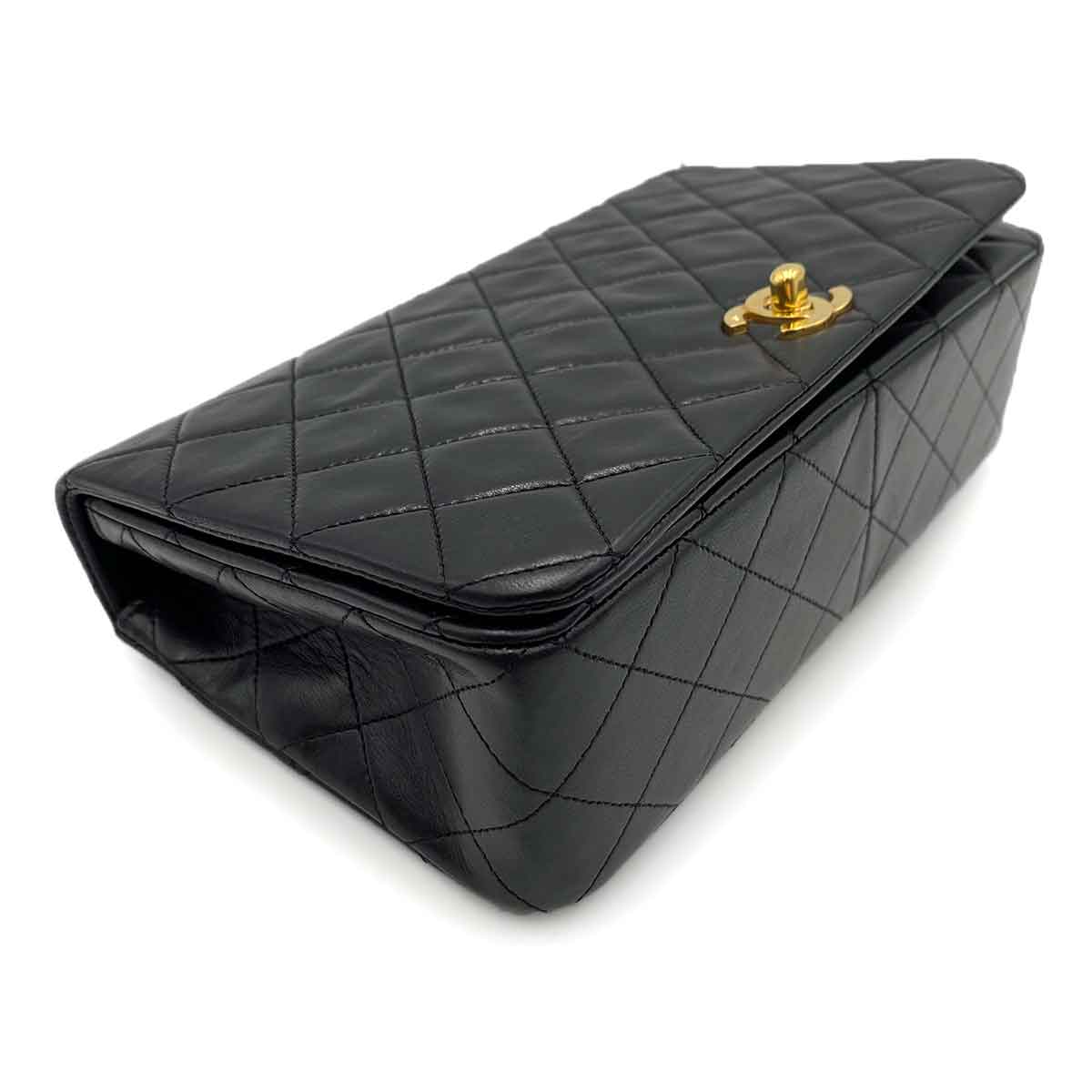 Chanel Vintage Full Flap Black Lambskin GHW #1 90238775