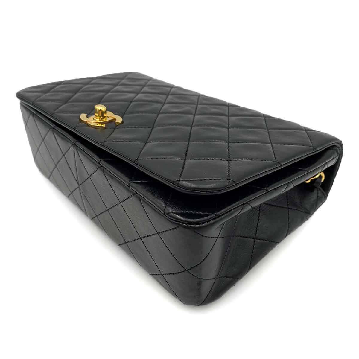 Chanel Vintage Full Flap Black Lambskin GHW #1 90238775