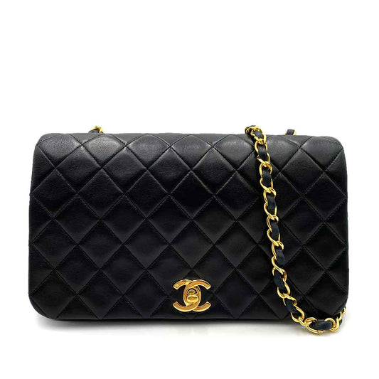 Chanel Vintage Full Flap Black Lambskin GHW #1 90238801