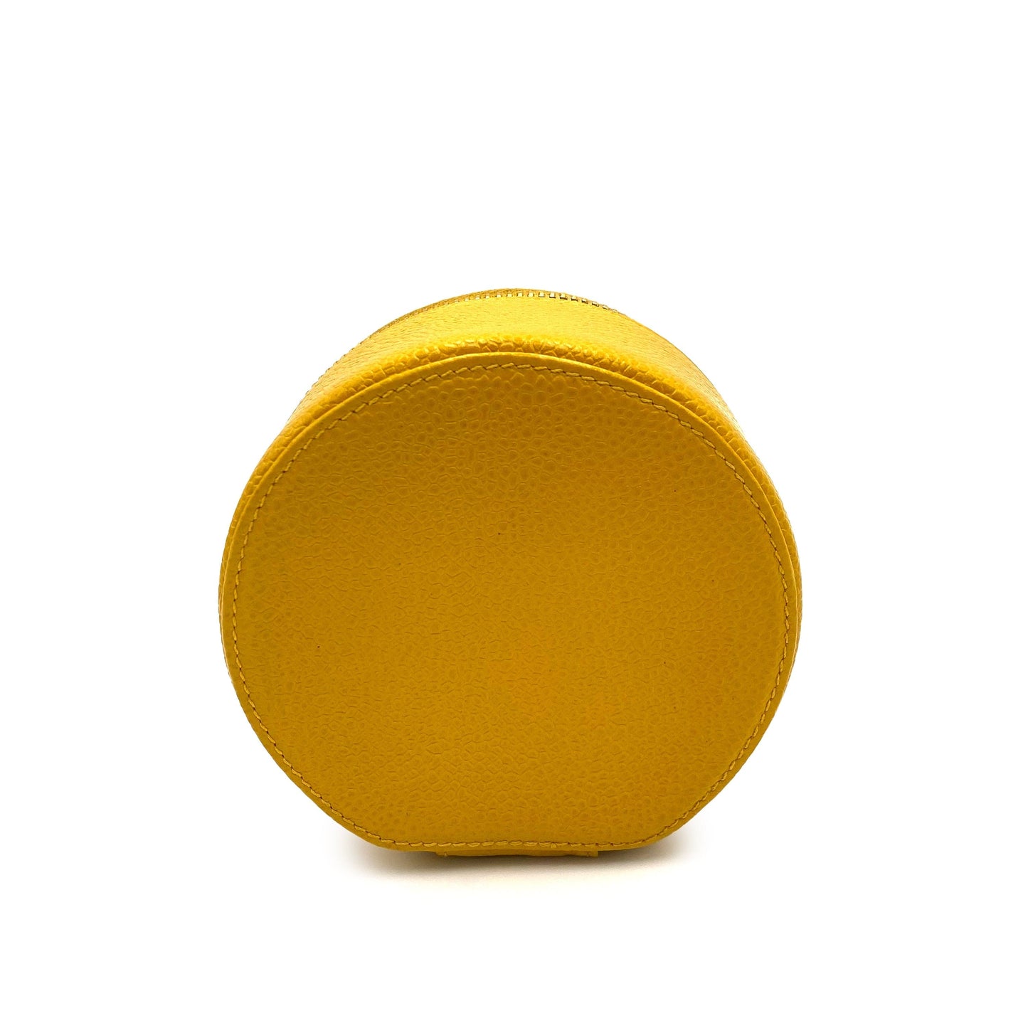 CHANEL VINTAGE JEWELRY CASE POUCH YELLOW CAVIAR SKIN 90228450