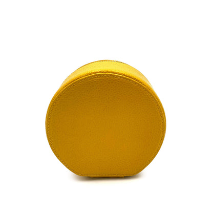 CHANEL VINTAGE JEWELRY CASE POUCH YELLOW CAVIAR SKIN 90228450