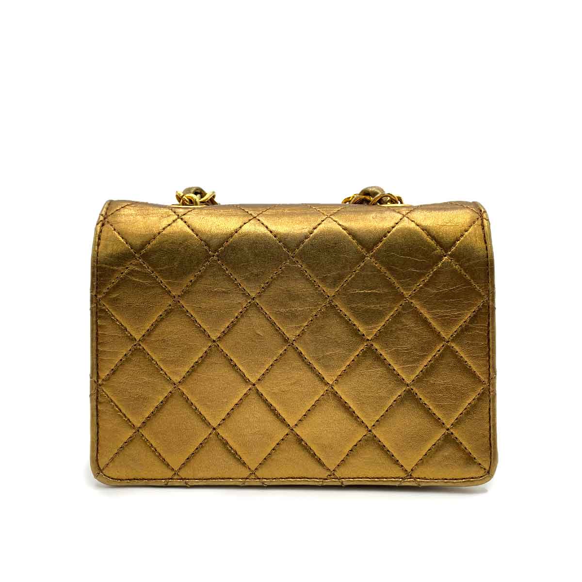 Chanel Vintage Mini Metallic Bronze Lambskin GHW #0 90232194