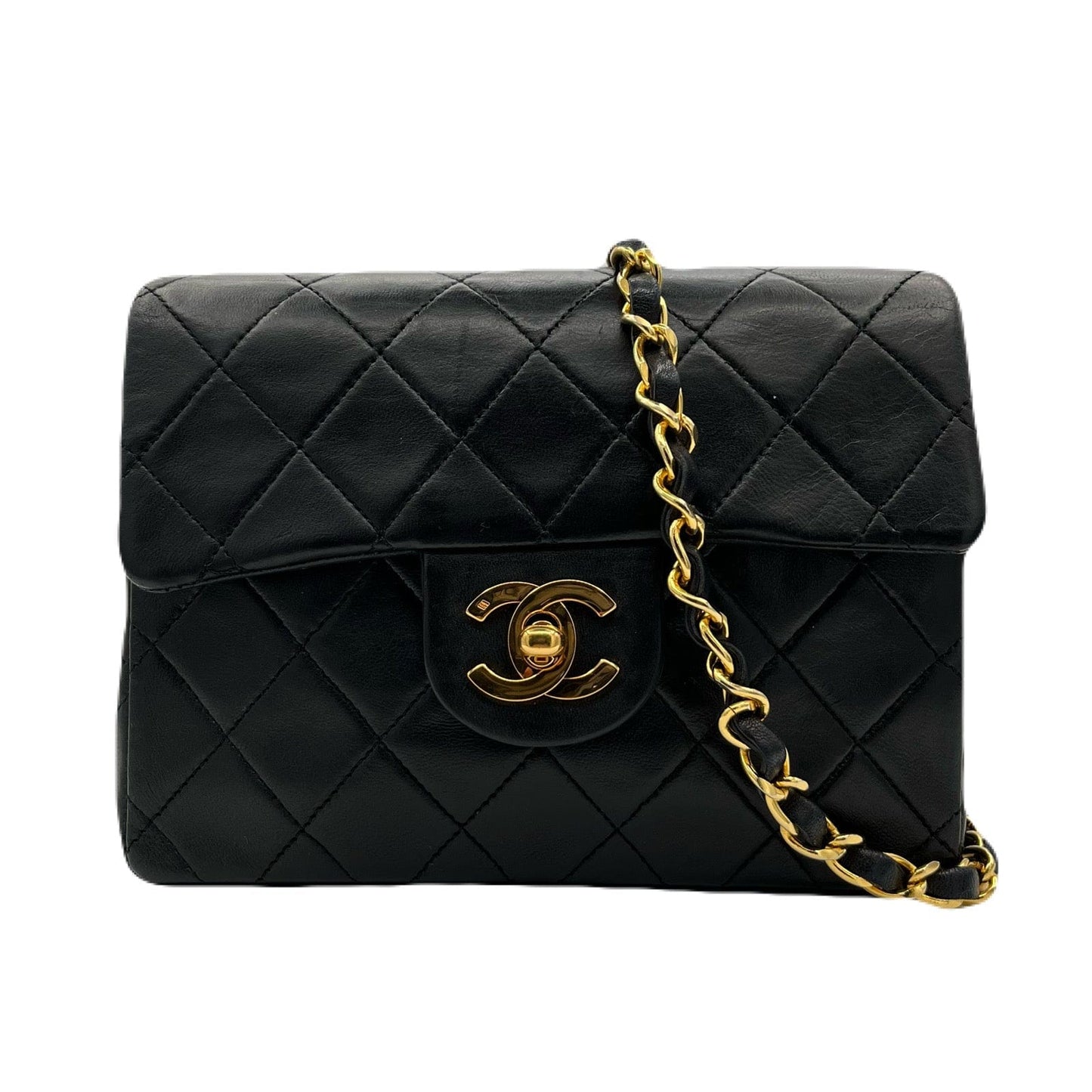 Chanel Vintage Mini Square Black Lambskin GHW #1