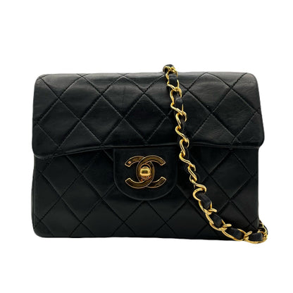 Chanel Vintage Mini Square Black Lambskin GHW #1