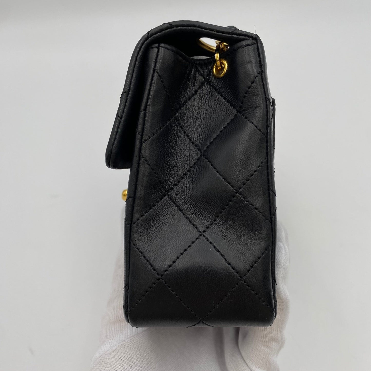 Chanel Vintage Mini Square Black Lambskin GHW #1
