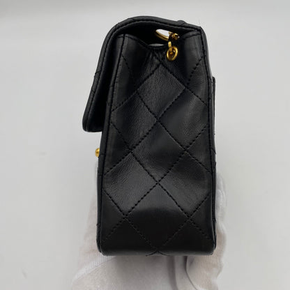 Chanel Vintage Mini Square Black Lambskin GHW #1